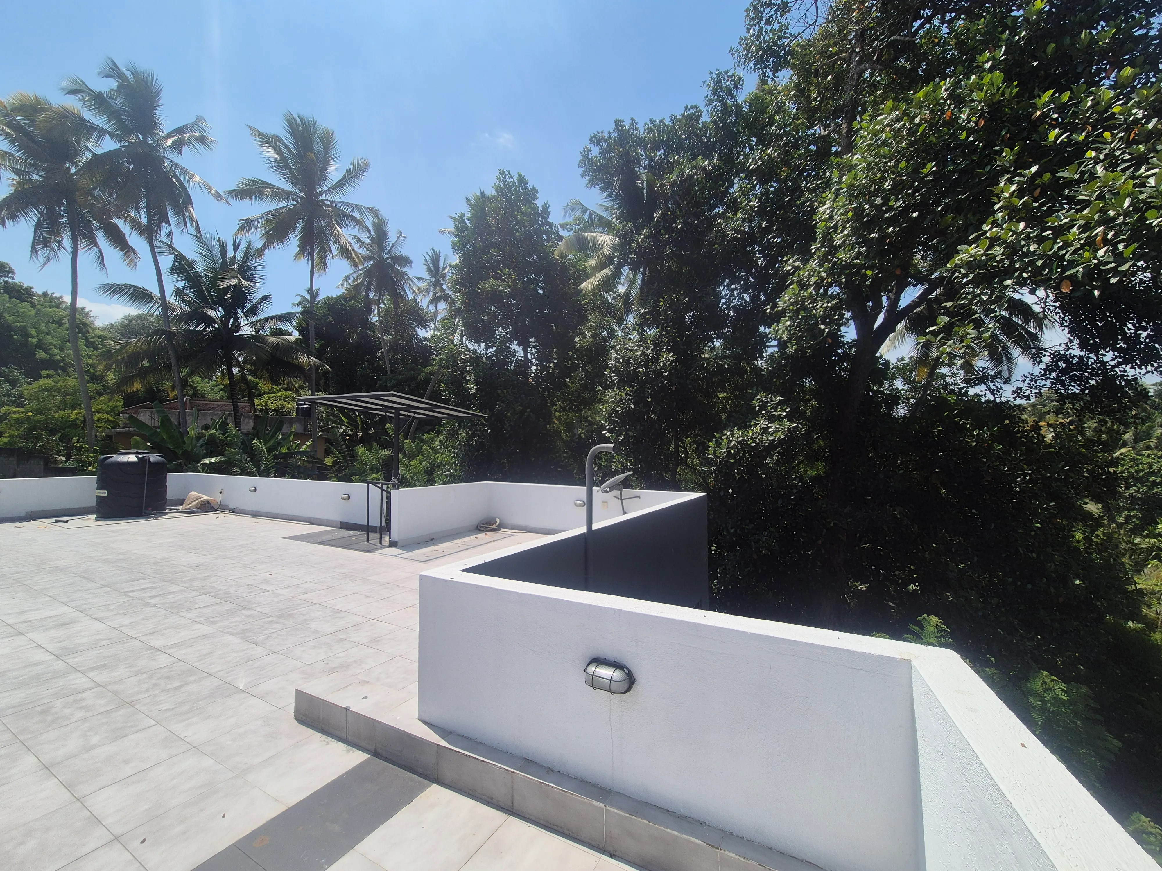 Private rooftop terrace overlooking Kandy hills at TenTwo luxury residence